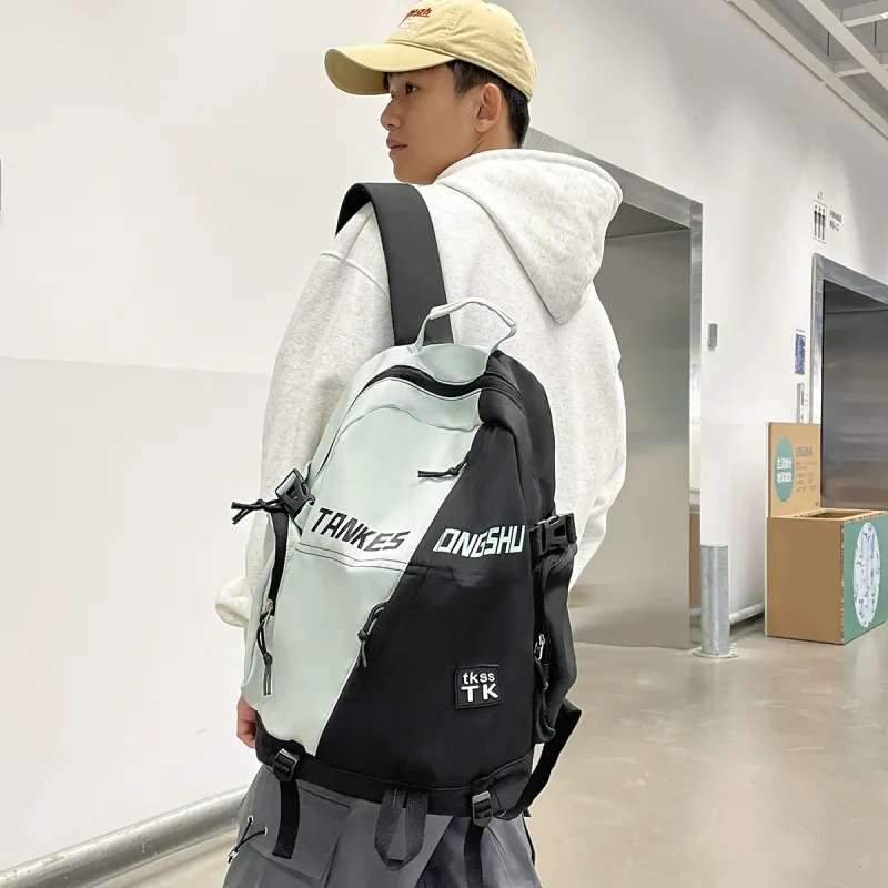Kewuku Nylon Backpack Unisex Multicolor-14