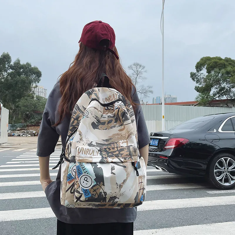 Kewuku Nylon Backpack Unisex Multicolor-5