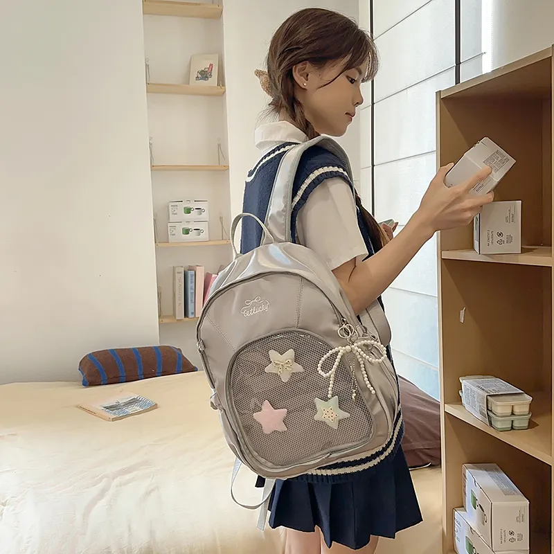 Kewuku Polyester Backpack Regular Women's Multicolor-9