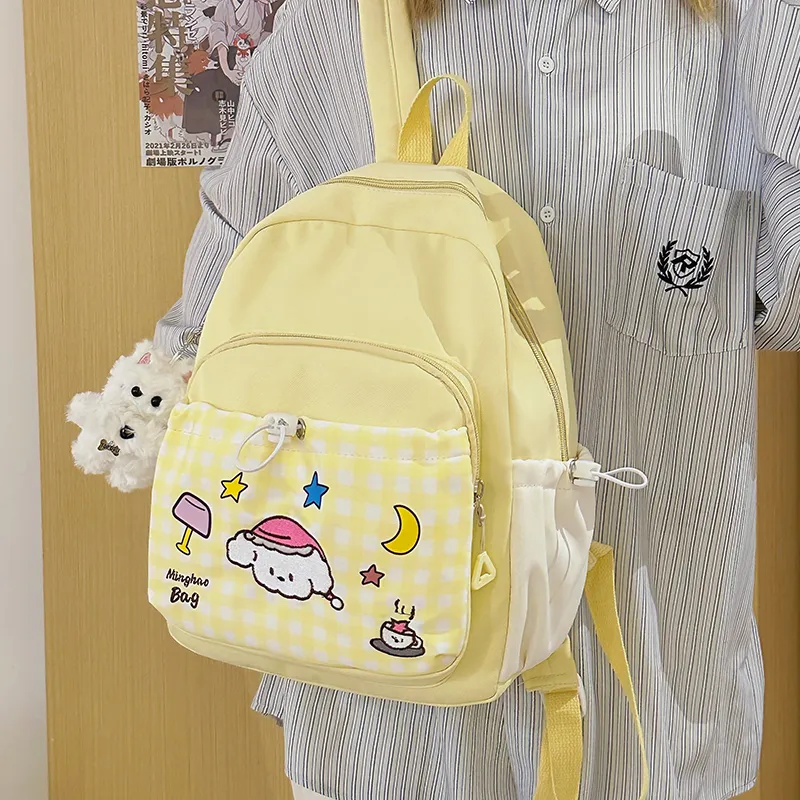 Kewuku Nylon Backpack Unisex Multicolor-6