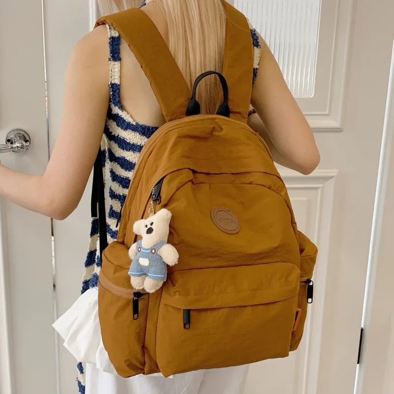 Kewuku Nylon Fabric Backpack Unisex Multicolor-9