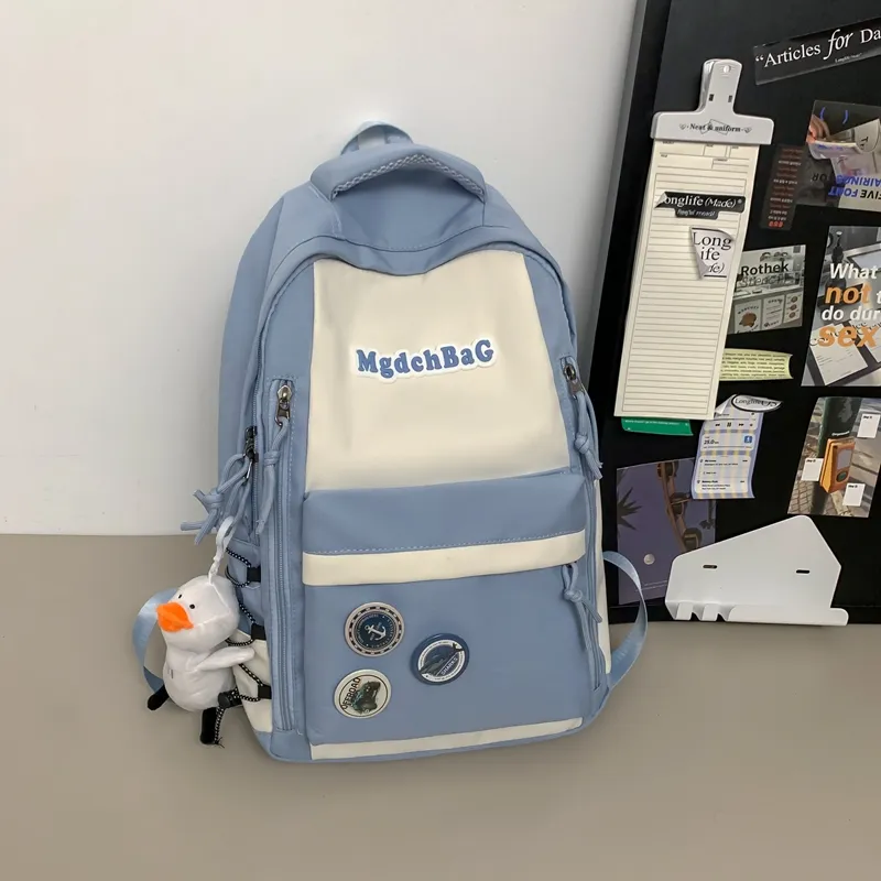 Kewuku Nylon Backpack Unisex Multicolor-16