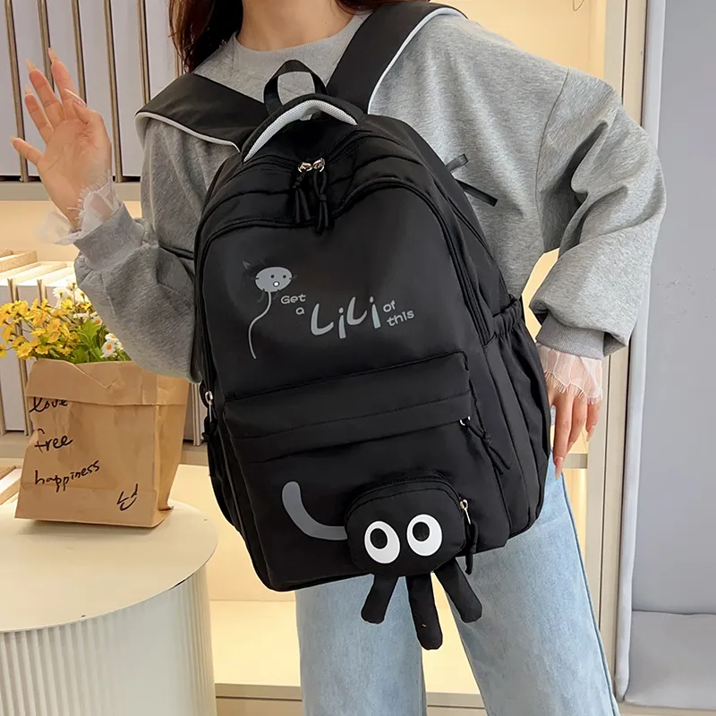 Kewuku Nylon Fabric Backpack Regular Unisex Multicolor-7