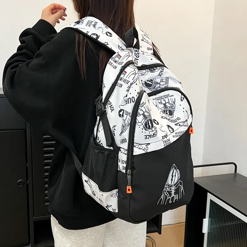 Kewuku Fabric Backpack Regular Unisex Multicolor-3