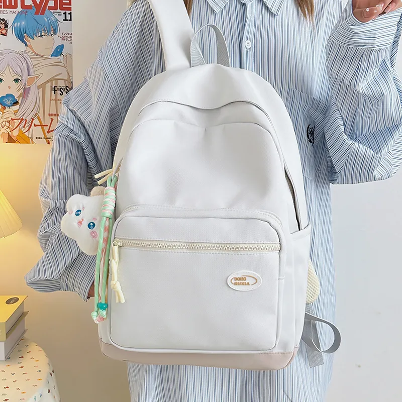 Kewuku Nylon Backpack Unisex Multicolor-13