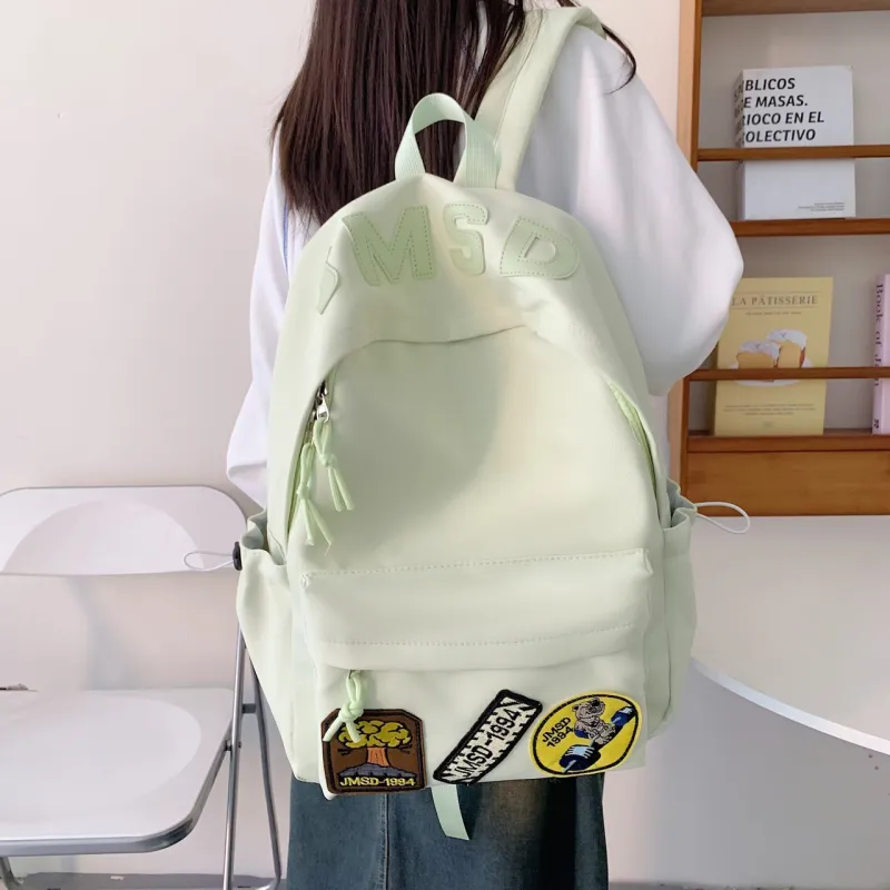 Kewuku Nylon Fabric Backpack Unisex Multicolor-19