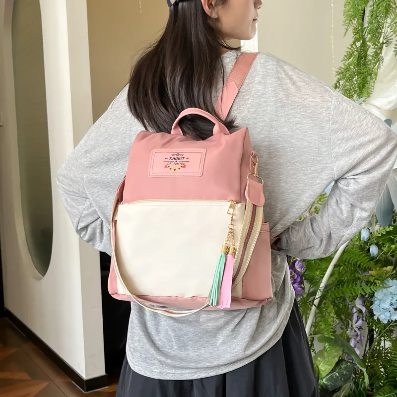Kewuku Nylon Backpack Unisex Multicolor-17