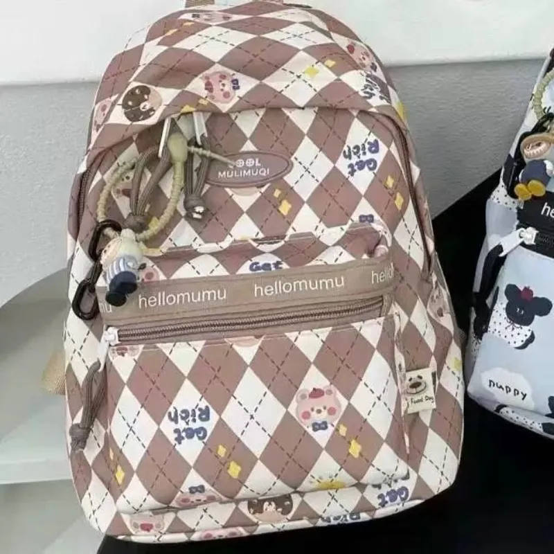 Kewuku Nylon Fabric Backpack Trumpets Women's Multicolor-1
