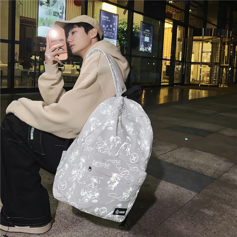 Kewuku Nylon Backpack Unisex Multicolor-2