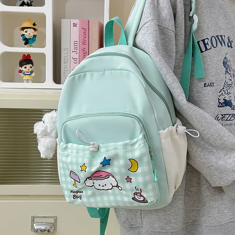 Kewuku Nylon Backpack Unisex Multicolor-11