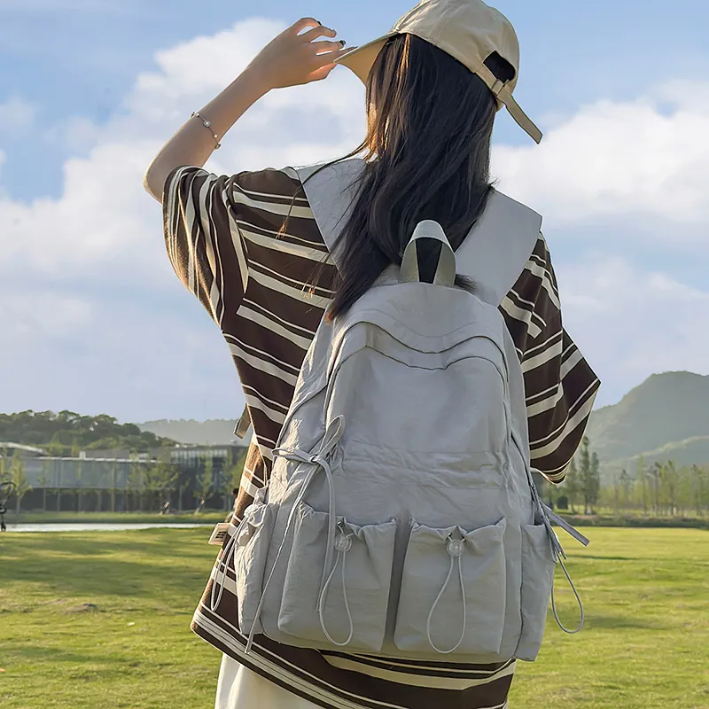 Kewuku Nylon Backpack Unisex Multicolor-5