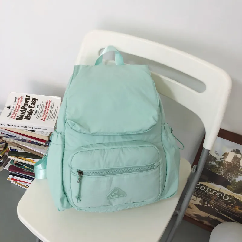 Kewuku Nylon Backpack Women's Black/Green-4