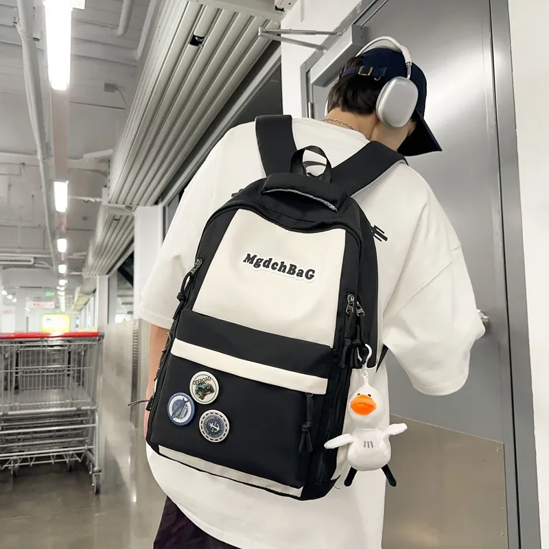 Kewuku Nylon Backpack Unisex Multicolor-2