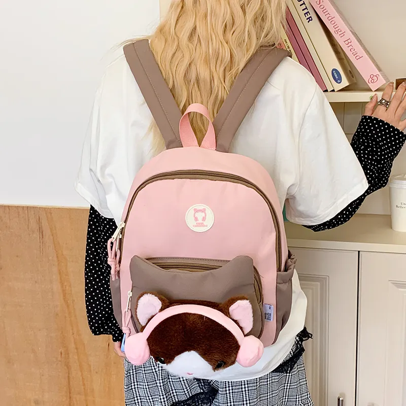 Kewuku Nylon Backpack Regular Unisex Multicolor-18