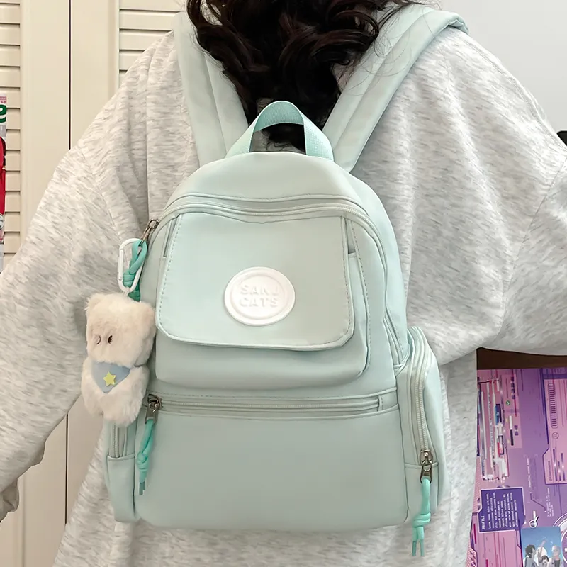 Kewuku Nylon Fabric Backpack Women's Multicolor-13