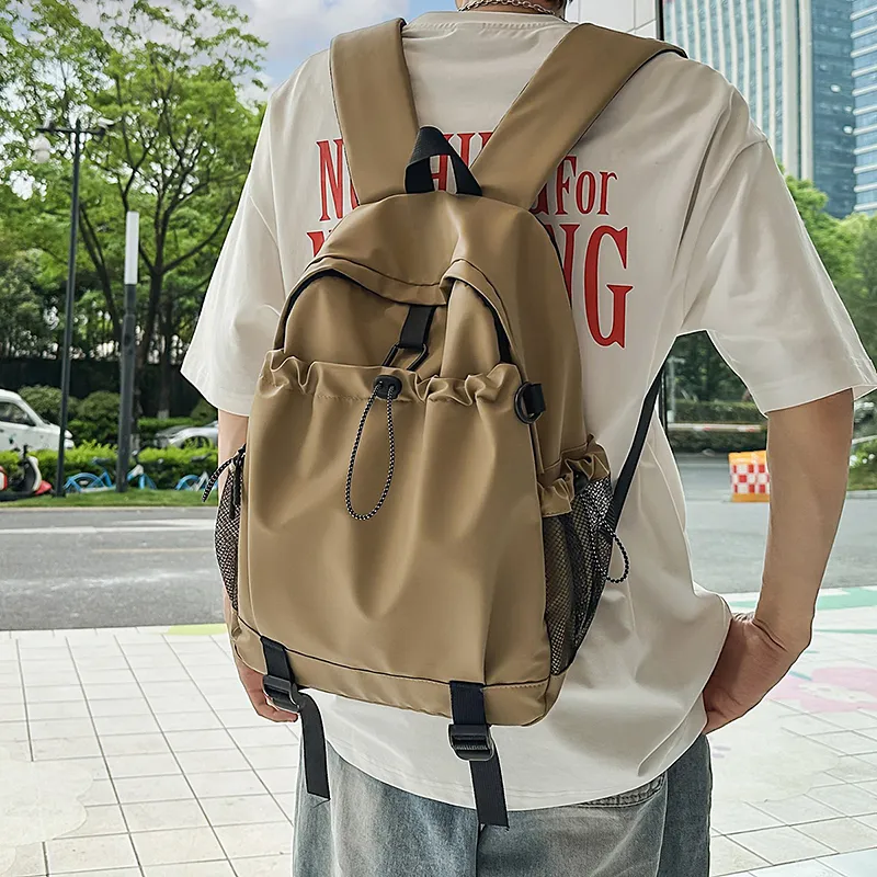Kewuku Nylon Fabric Backpack Unisex Multicolor-15