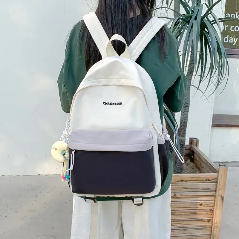 Kewuku Nylon Fabric Backpack Unisex Multicolor-2