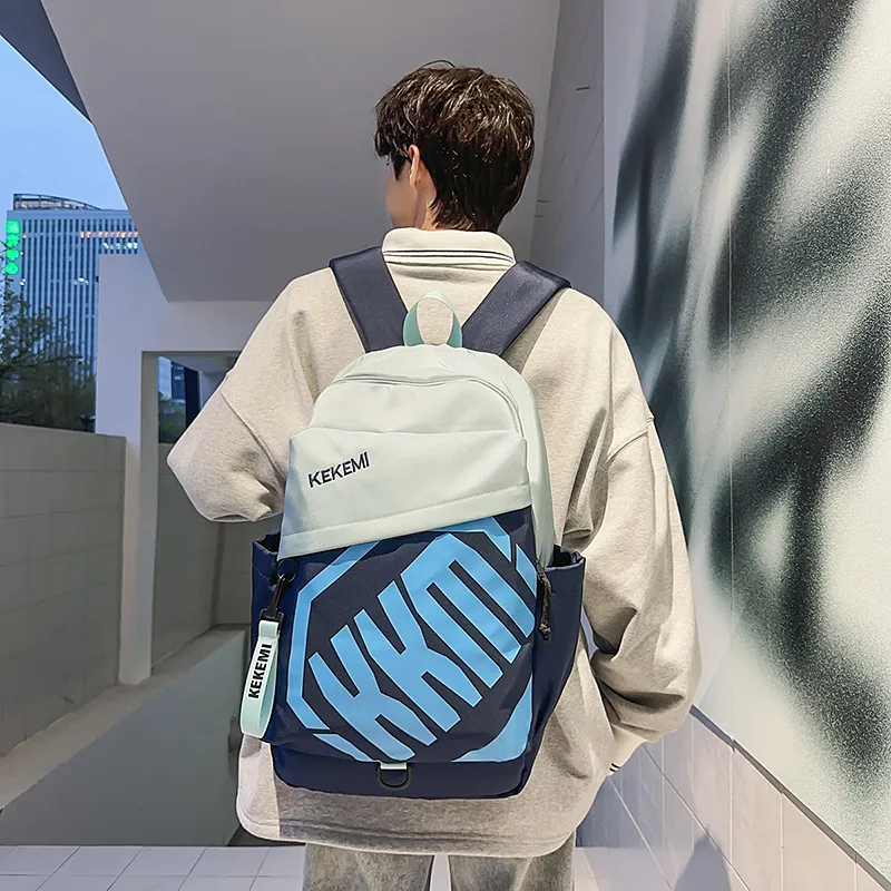 Kewuku Nylon Backpack Regular Unisex Multicolor-17