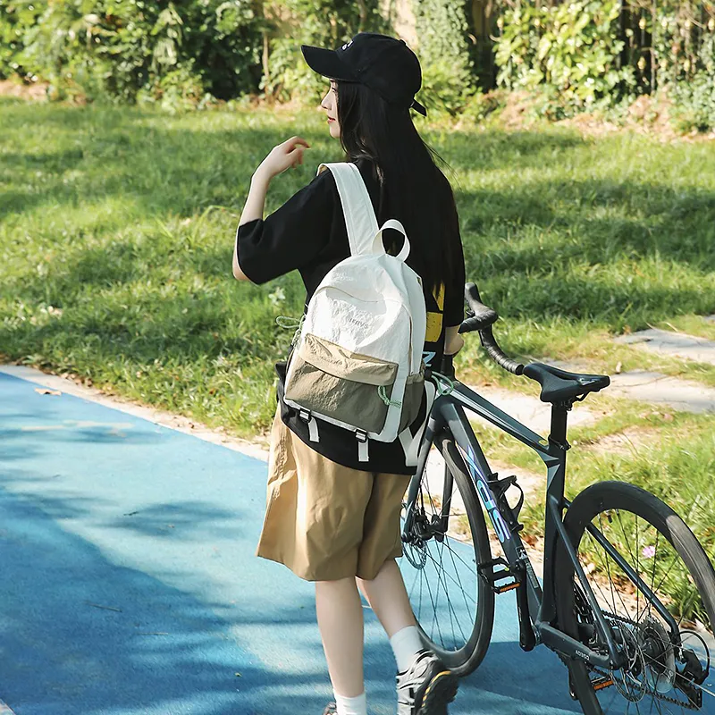 Kewuku Nylon Backpack Unisex Multicolor-16