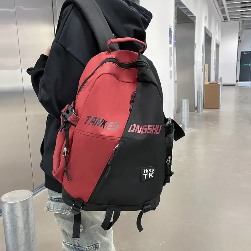 Kewuku Nylon Backpack Unisex Multicolor-5