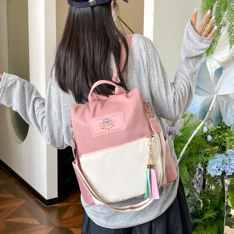 Kewuku Nylon Backpack Unisex Multicolor-16