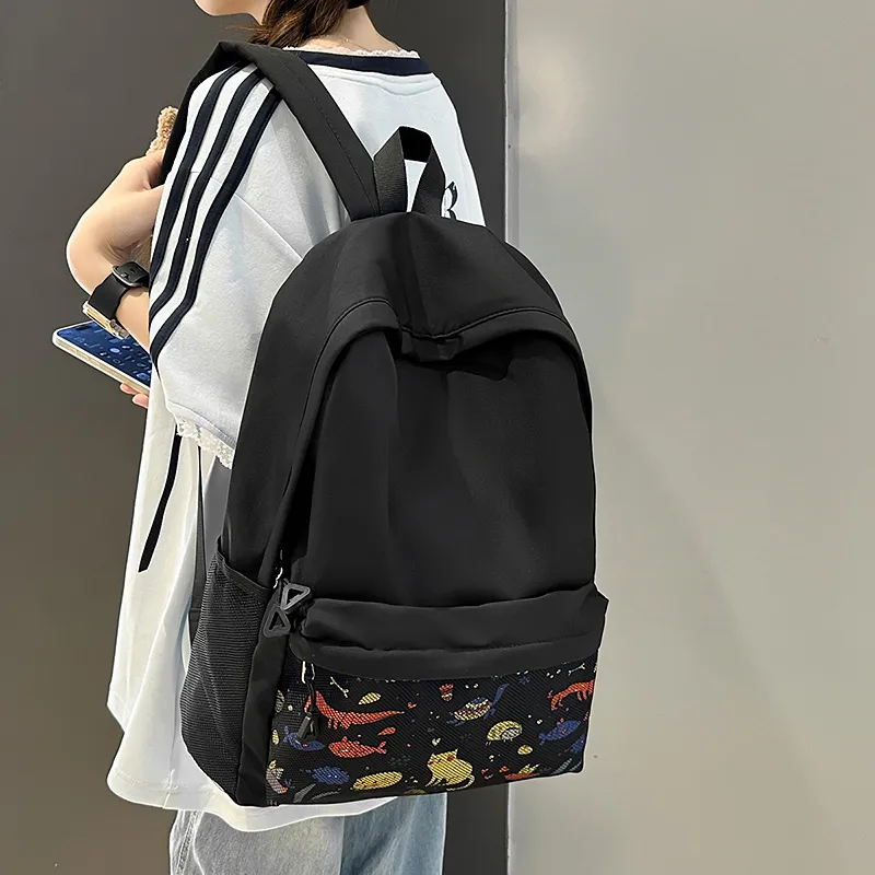 Kewuku Nylon With Mesh Backpack Unisex Multicolor-11