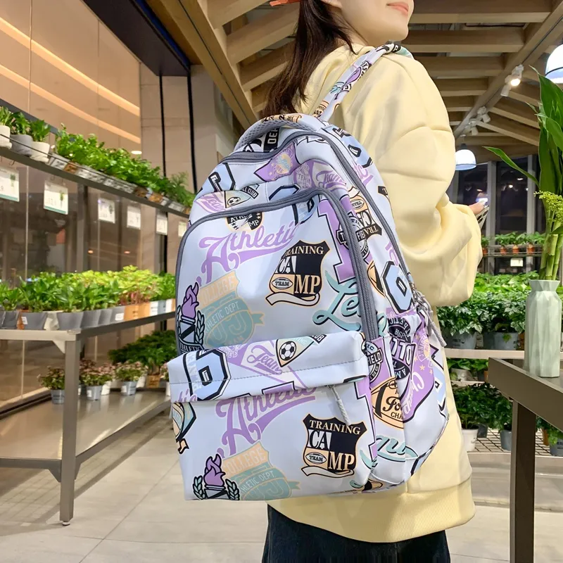 Kewuku Nylon Backpack Unisex Multicolor-10