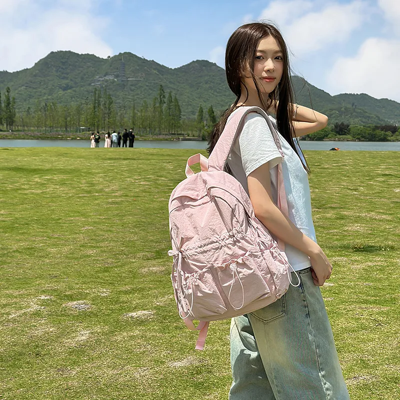 Kewuku Nylon Backpack Unisex Multicolor-18