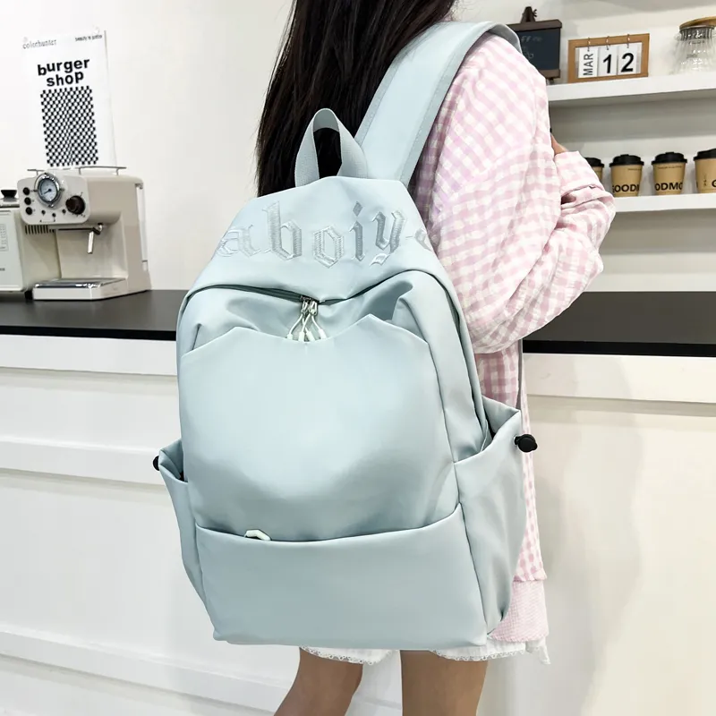 Kewuku Nylon Fabric Backpack Unisex Multicolor-14
