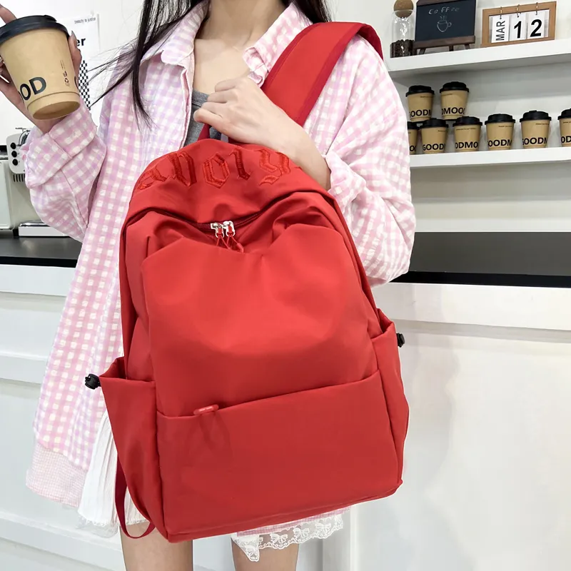 Kewuku Nylon Fabric Backpack Unisex Multicolor-11