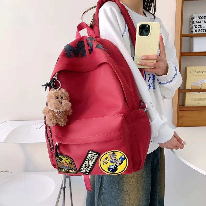 Kewuku Nylon Fabric Backpack Unisex Multicolor-9