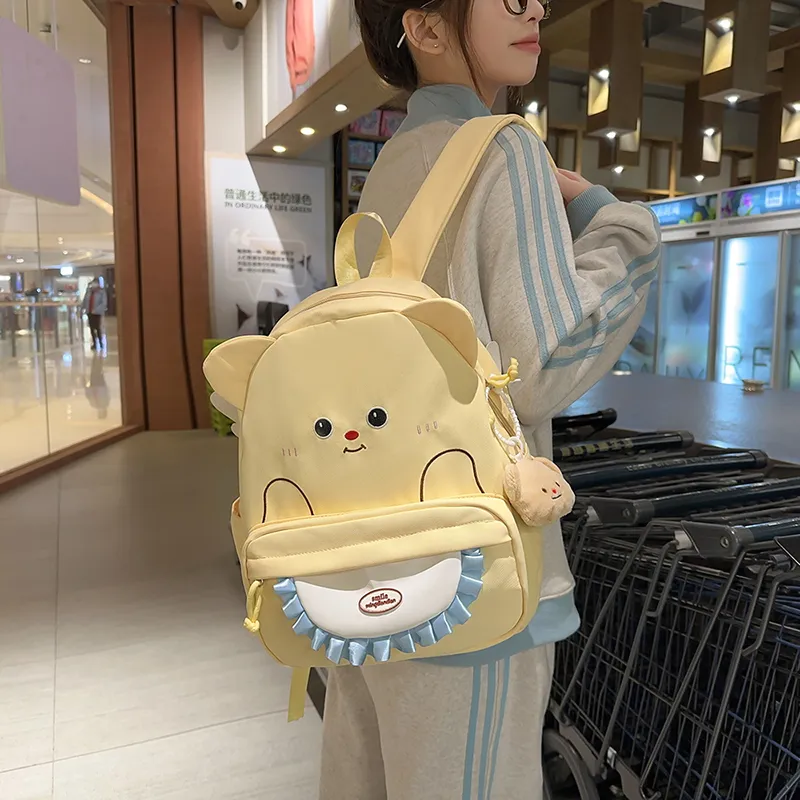 Kewuku Nylon Backpack Tubas Women's Yellow-4