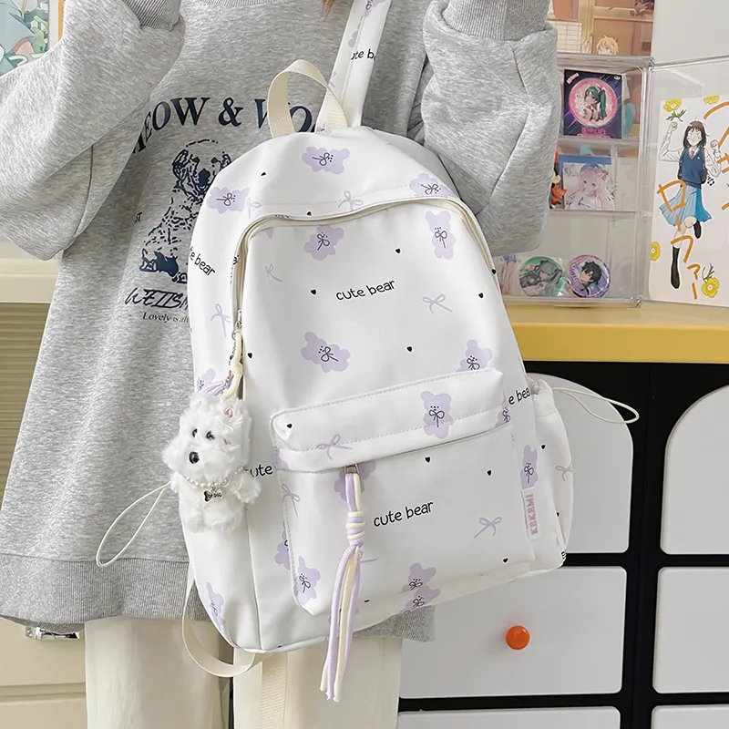Kewuku Nylon Backpack Unisex Multicolor-5