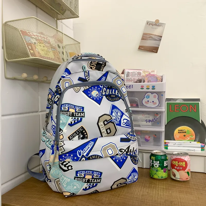 Kewuku Nylon Backpack Unisex Multicolor-5