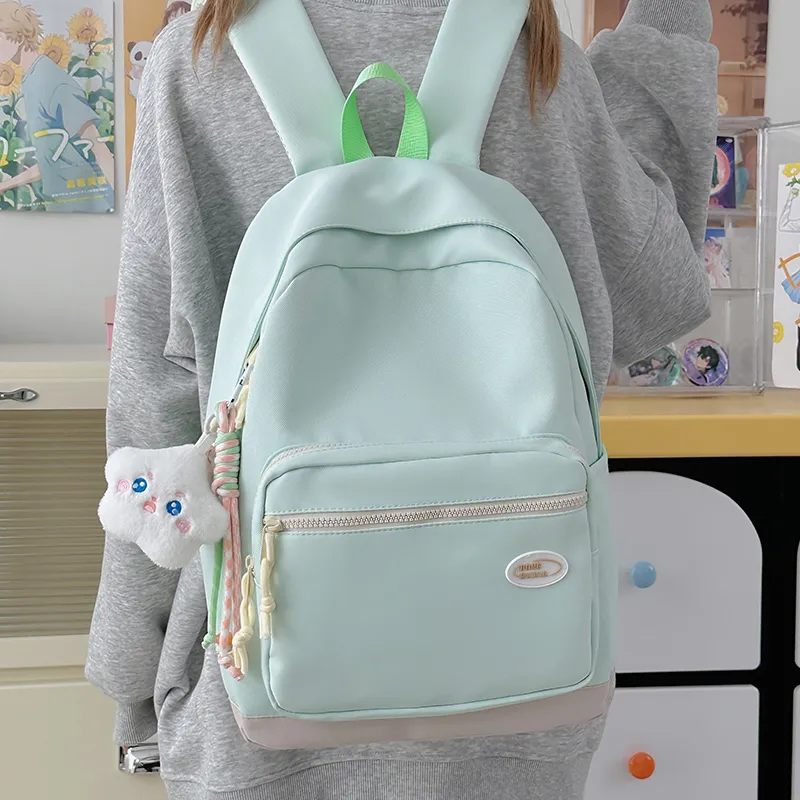Kewuku Nylon Backpack Unisex Multicolor-19