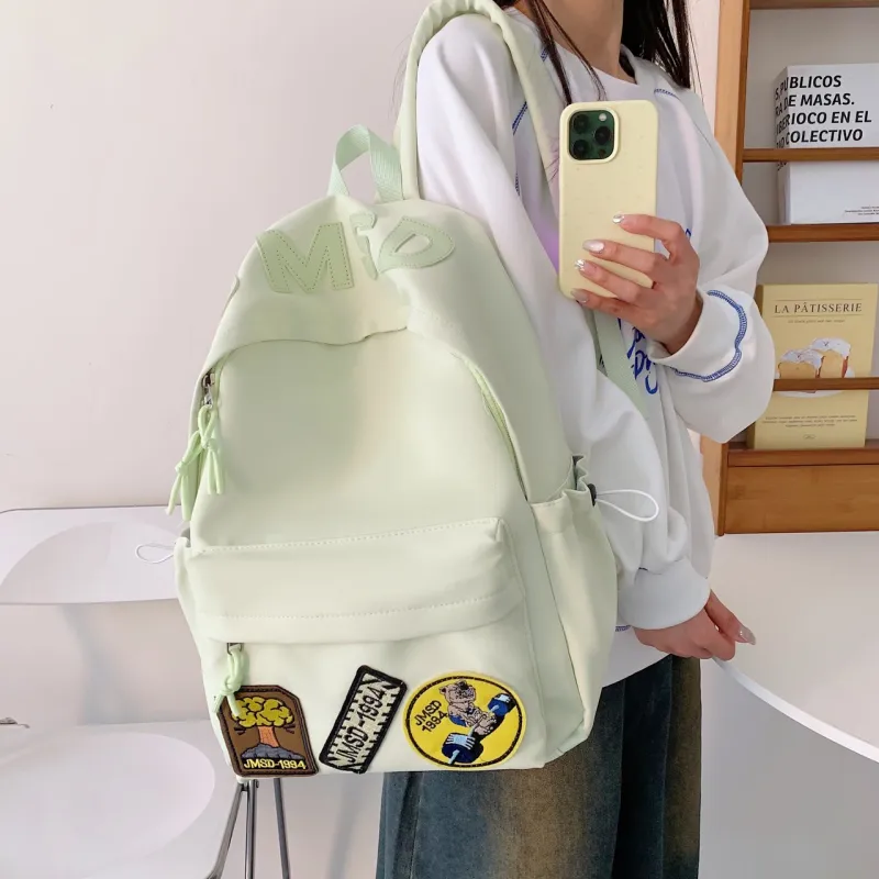 Kewuku Nylon Fabric Backpack Unisex Multicolor-17