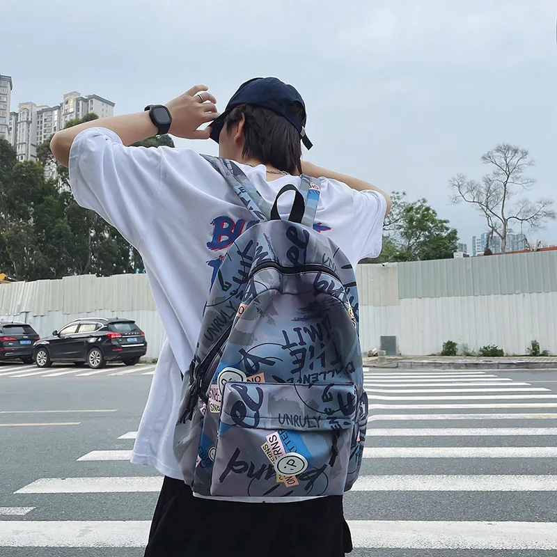 Kewuku Nylon Backpack Unisex Multicolor-10
