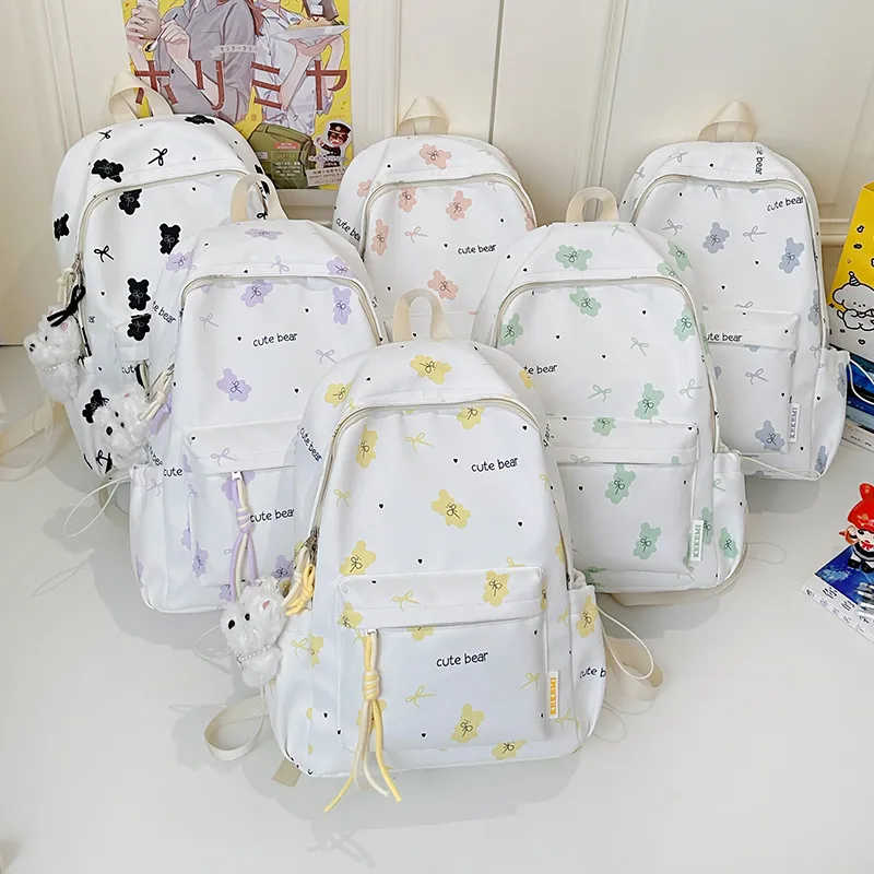 Kewuku Nylon Backpack Unisex Multicolor-10