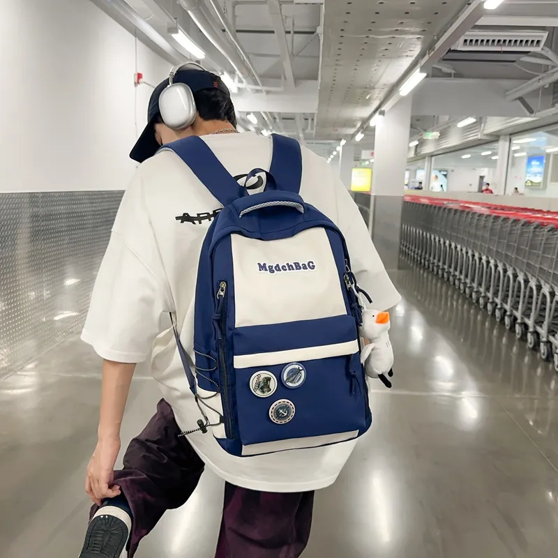 Kewuku Nylon Backpack Unisex Multicolor-13