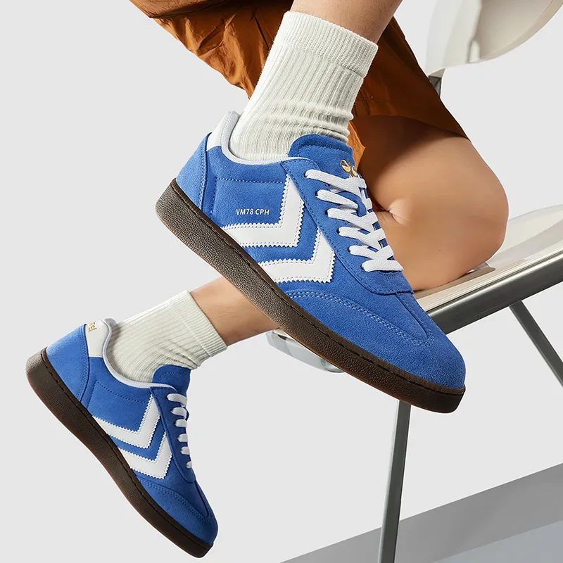 Hummel Low Top Skateboard Shoes Unisex Blue White-6