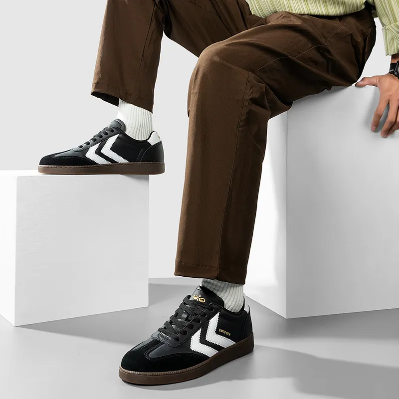 Hummel Low Top Skateboard Shoes Unisex Black White-6