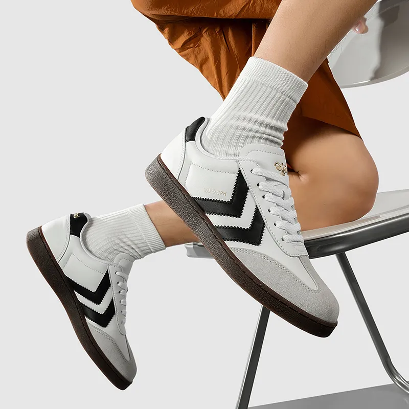 Hummel Low Top Skateboard Shoes Unisex White Black-5