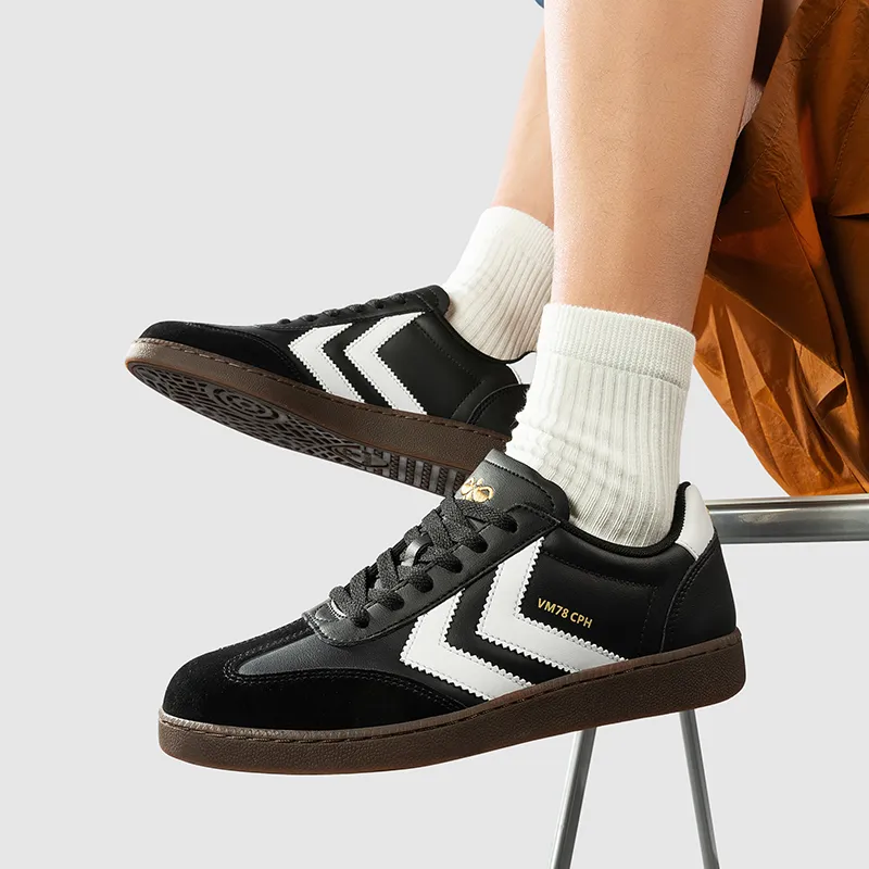 Hummel Low Top Skateboard Shoes Unisex Black White-7