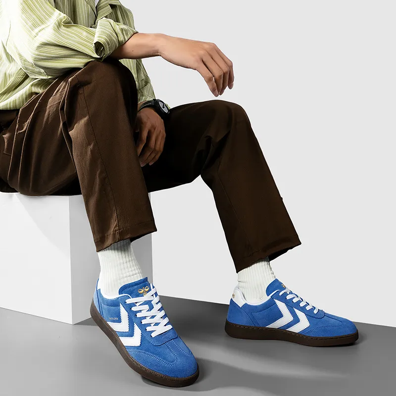 Hummel Low Top Skateboard Shoes Unisex Blue White-5