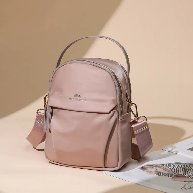 SEPTWOLVES Fabric Crossbody Bag Medium Size Women's Light Pink-4