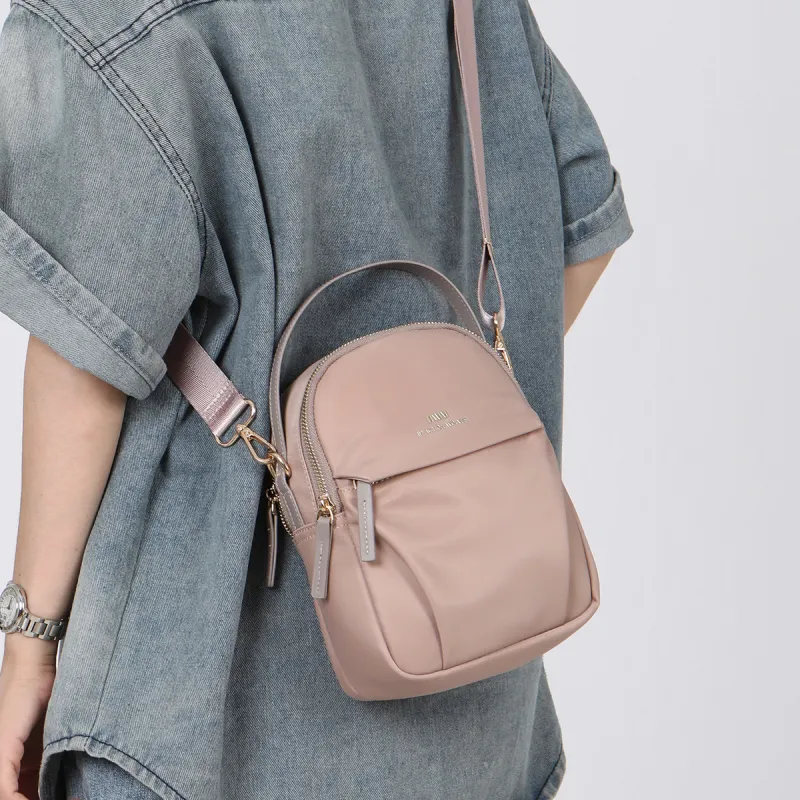 SEPTWOLVES Fabric Crossbody Bag Medium Size Women's Light Pink-1