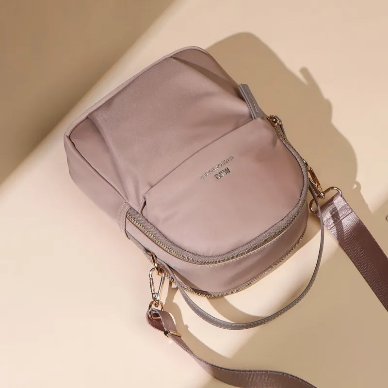 SEPTWOLVES Fabric Crossbody Bag Medium Size Women's Light Pink-3