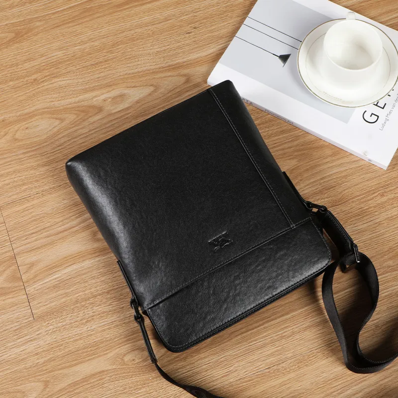 SEPTWOLVES Cow Leather Daylight Bag Crossbody Bag Regular Men's Black-3