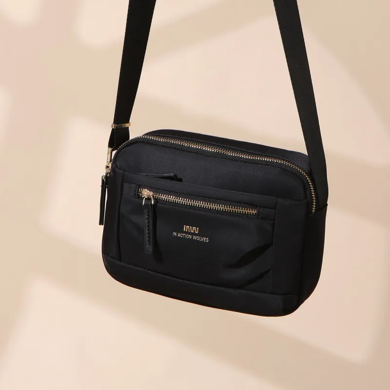 SEPTWOLVES Fabric Crossbody Bag Medium Size Women's Black-2