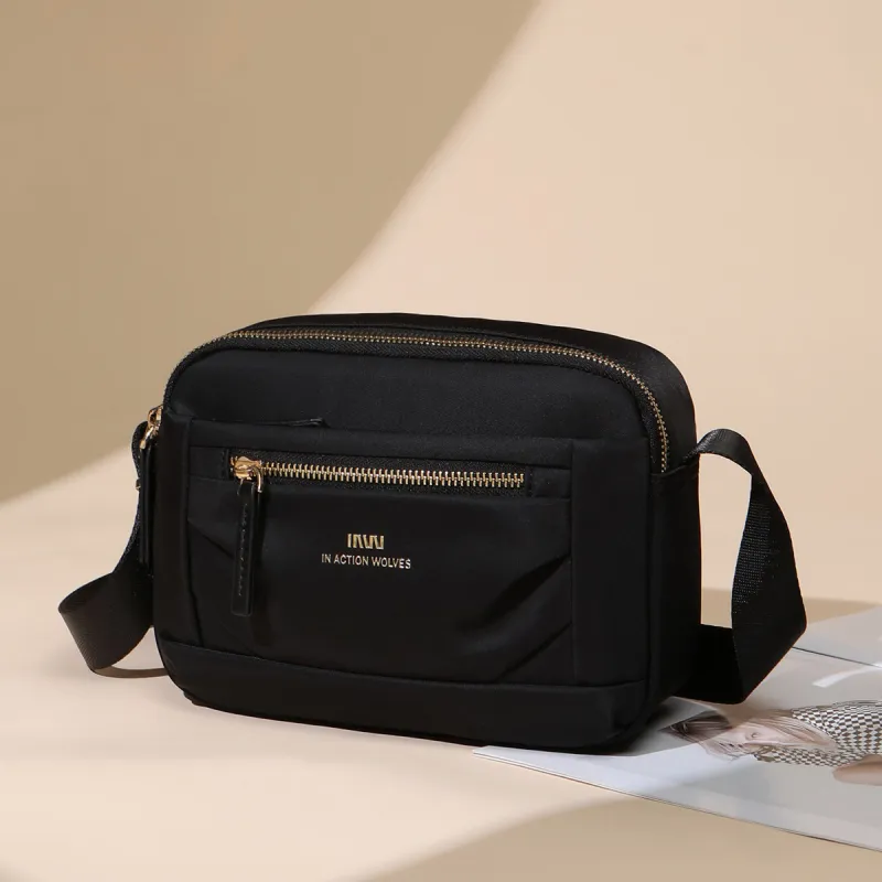 SEPTWOLVES Fabric Crossbody Bag Medium Size Women's Black-1